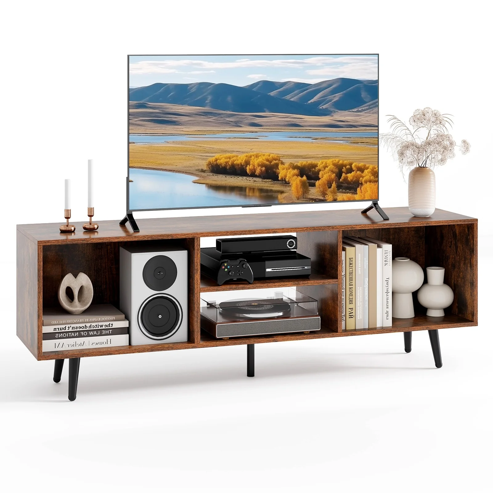 Costway 47.5 Console Cabinet for 55-Inch TVs with Storage Shelves - See Details