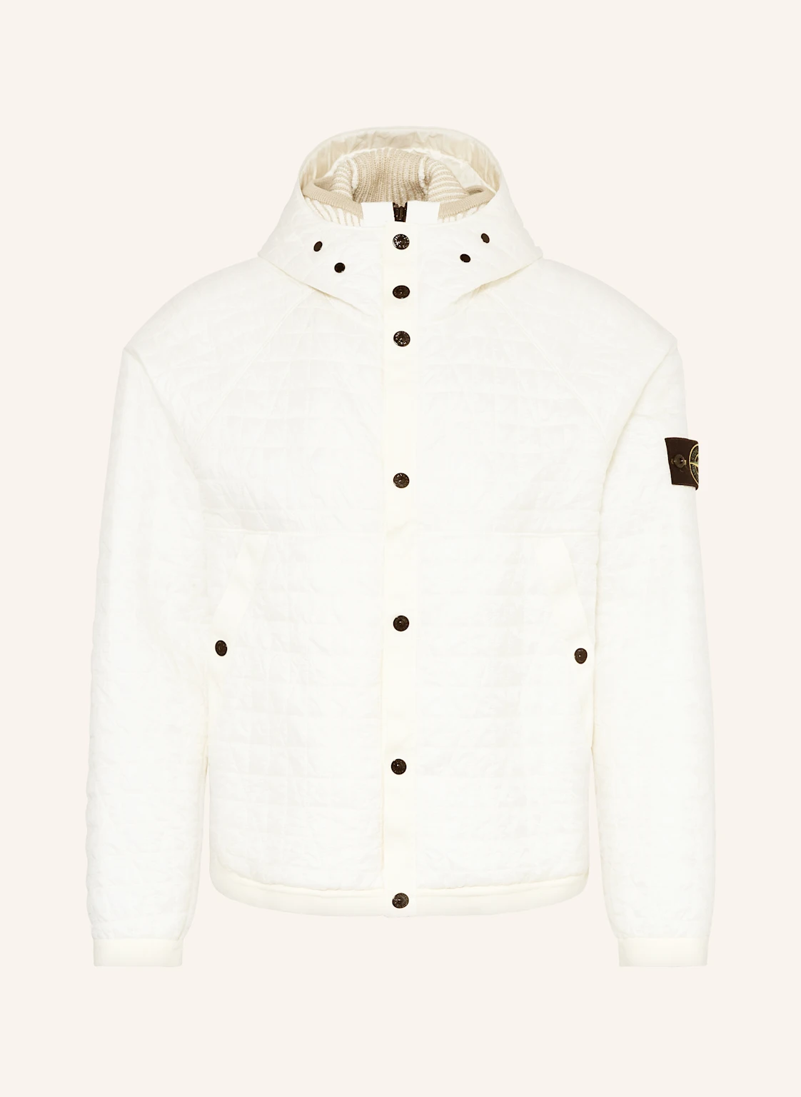 STONE ISLAND Steppjacke mit abnehmbarer Blende und Kapuze