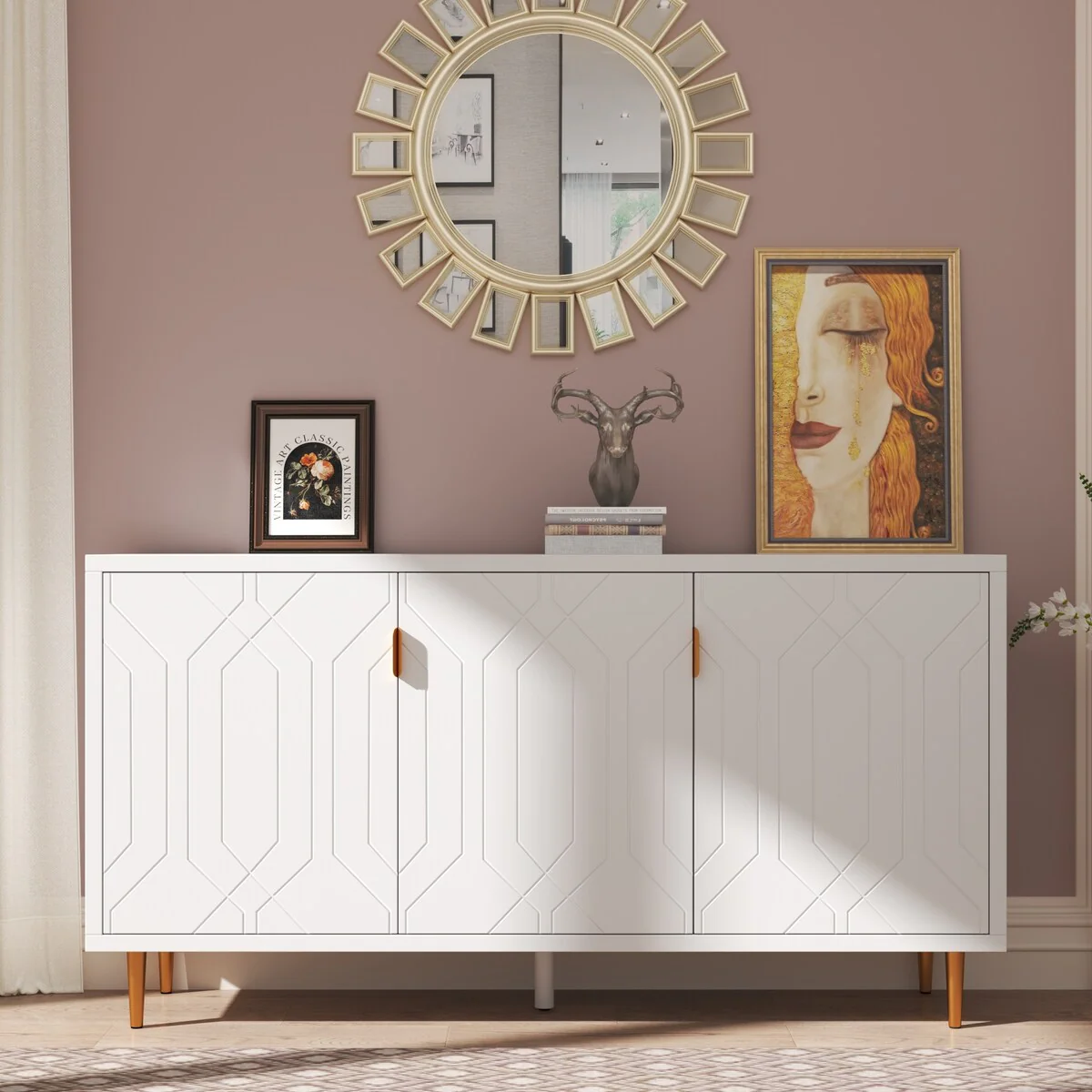 Modern TV Stand for TV up to 70 inch Storage Sideboard for Living Room