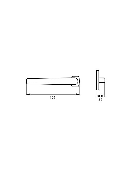 Paire de béquilles pour porte d'entrée Chantilly, carré 7mm, anodisé inox - THIRARD