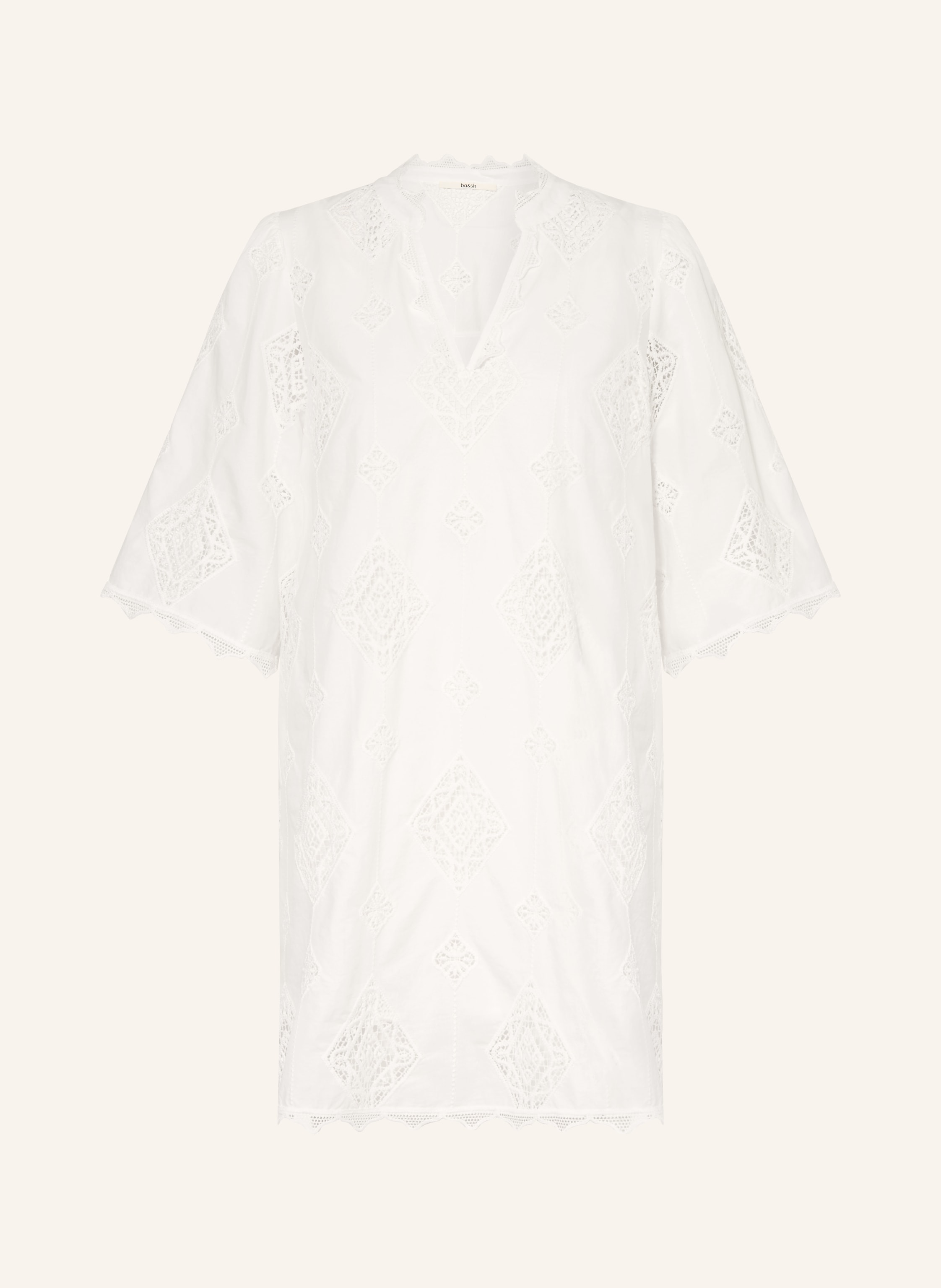 ba&sh Kleid MALO mit Lochspitze und 3/4-Arm