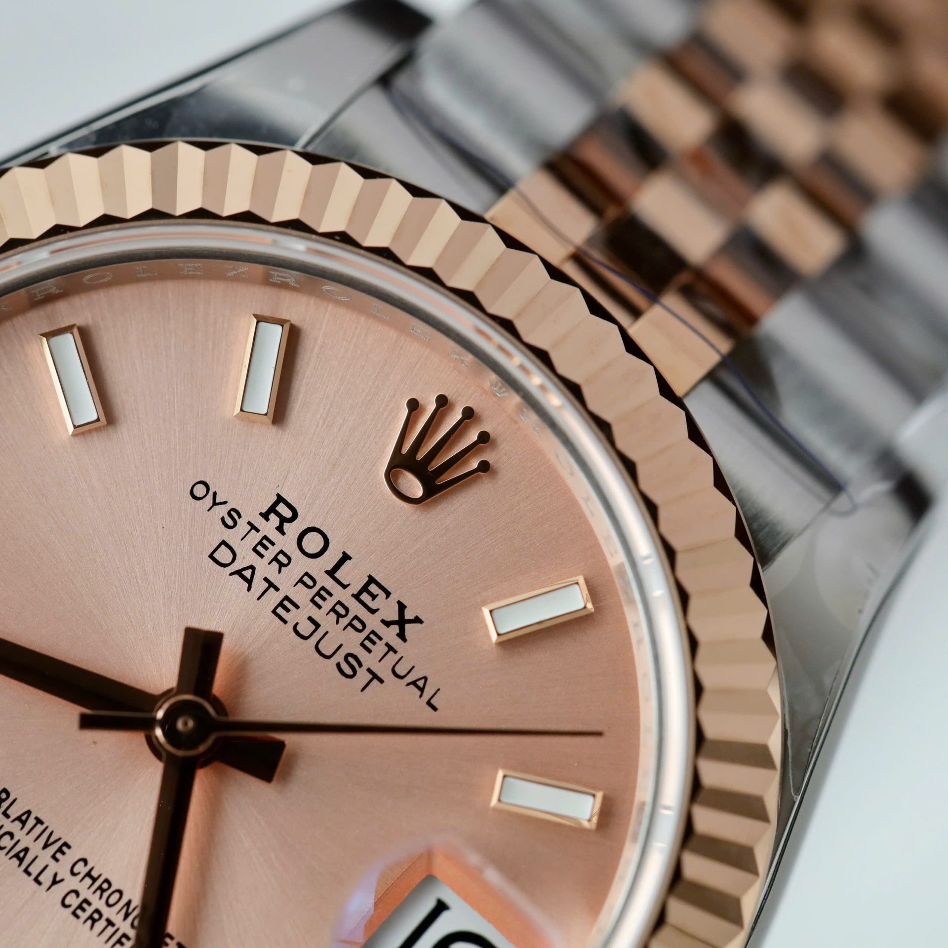 Rolex Datejust SS/RG Plated Pink Dial 31mm Jub THBF Replica