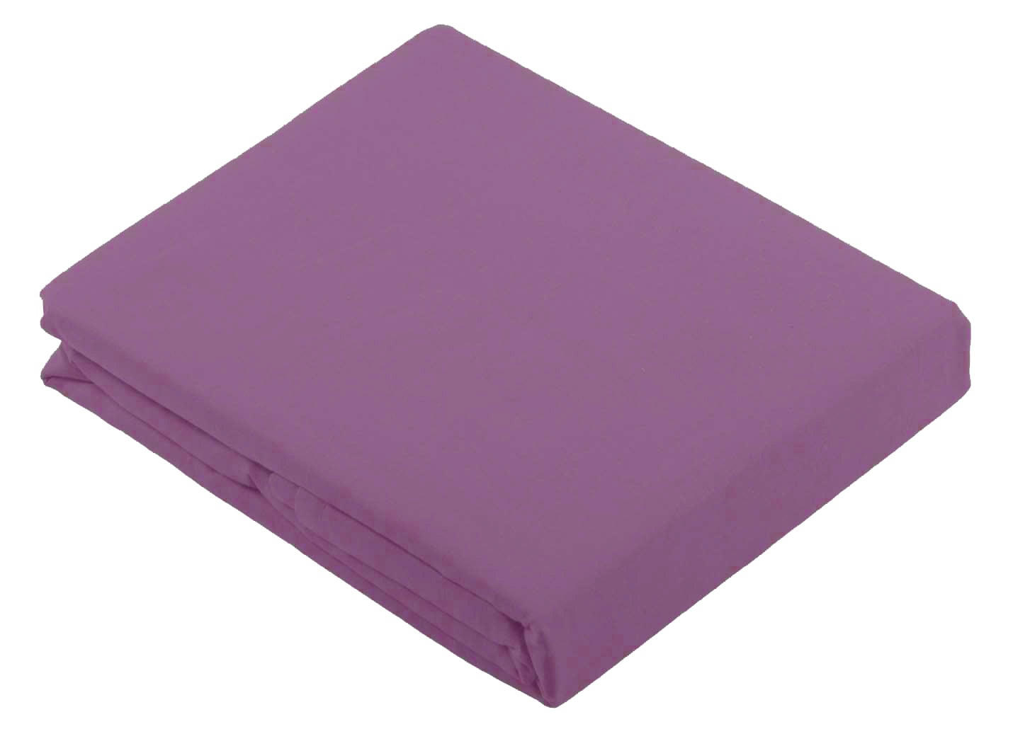 - Drap plat uni en 100 % coton coton violet parme  x