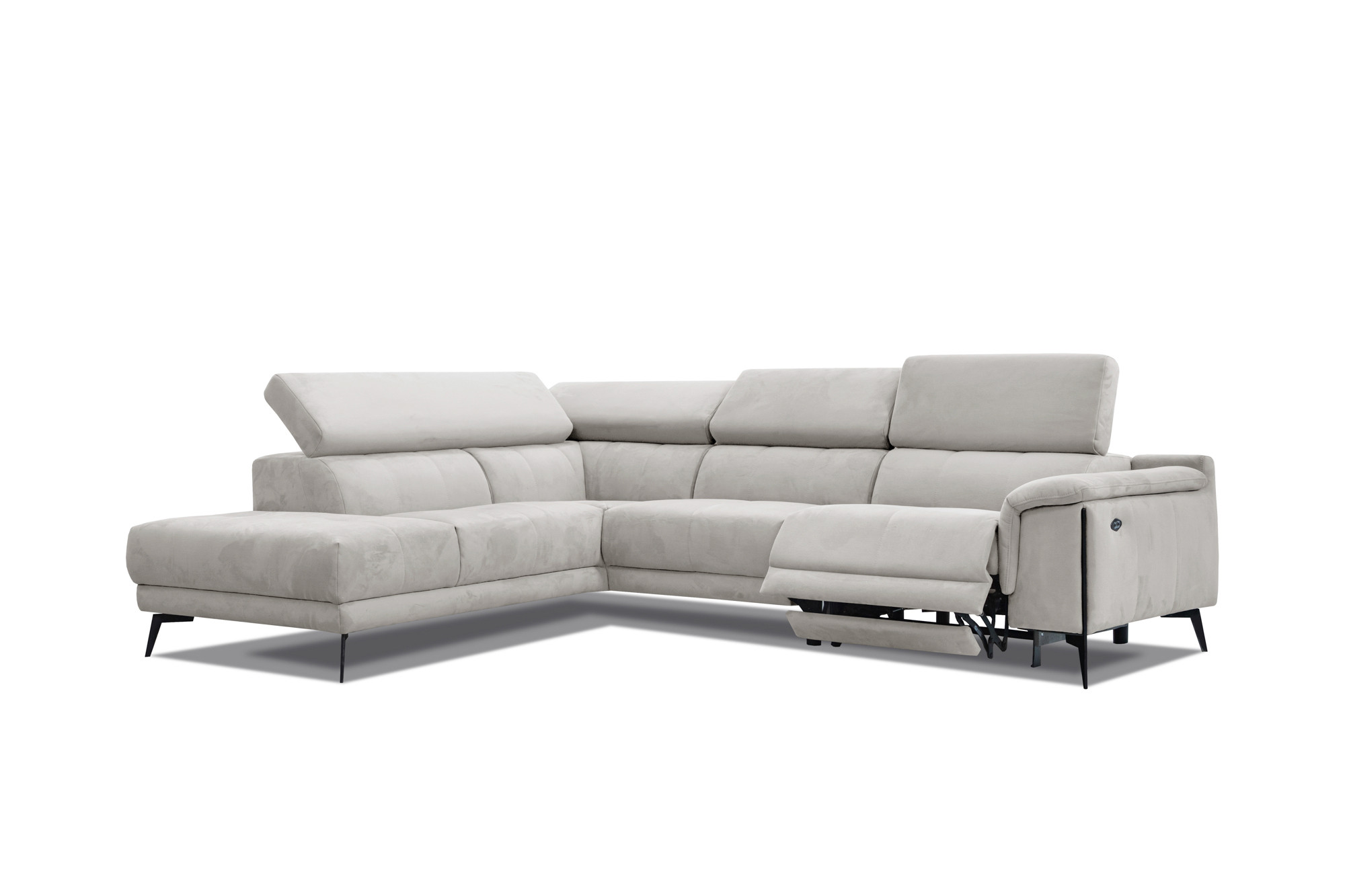 Sofa narożna 5 osobowa MATERA beżowa, 1 funkcja relaks
