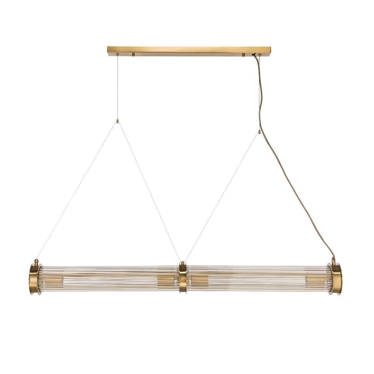 Signature - Dubbele glazen metalen ophangbuis - Grijs - 120x0x120 cm