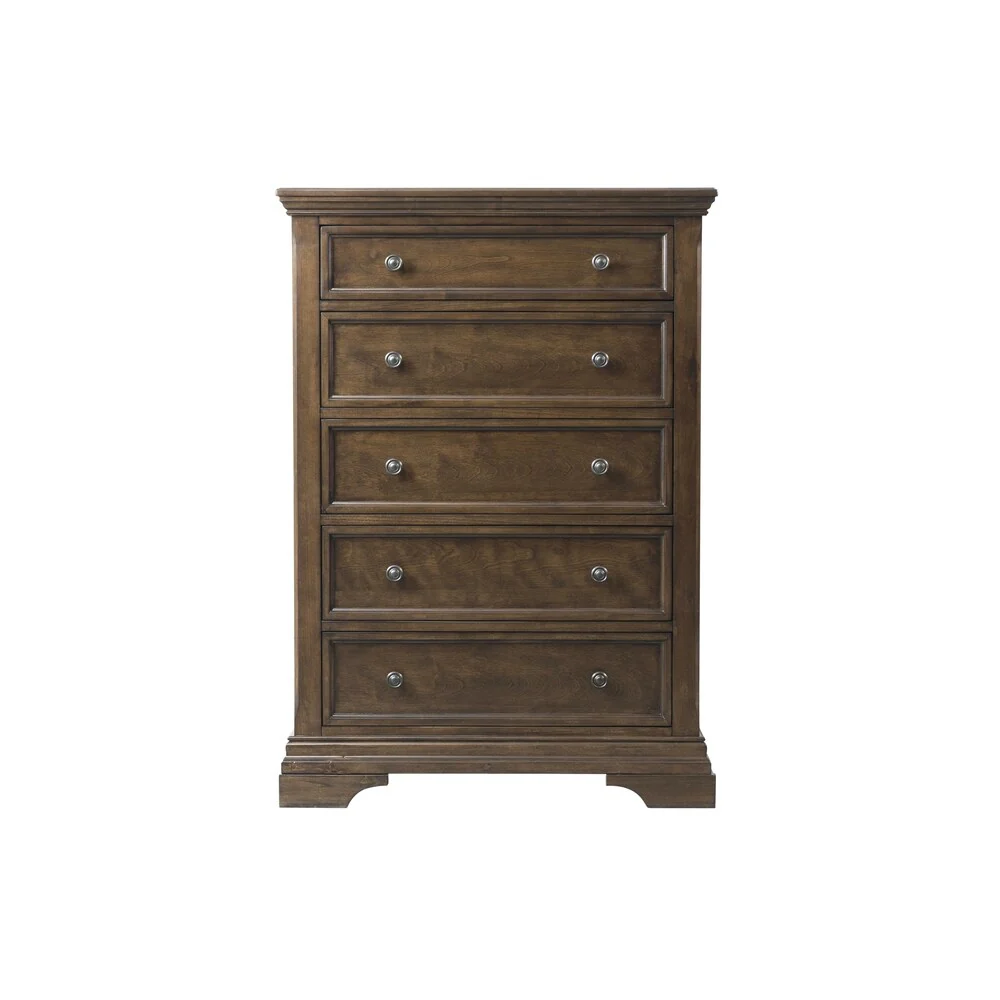 Olivia Brushed Rustic Rosewood 5-drawer Chest