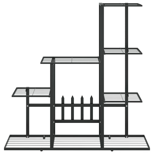 NNEVL Flower Stand 94.5x25x88 cm Black Metal