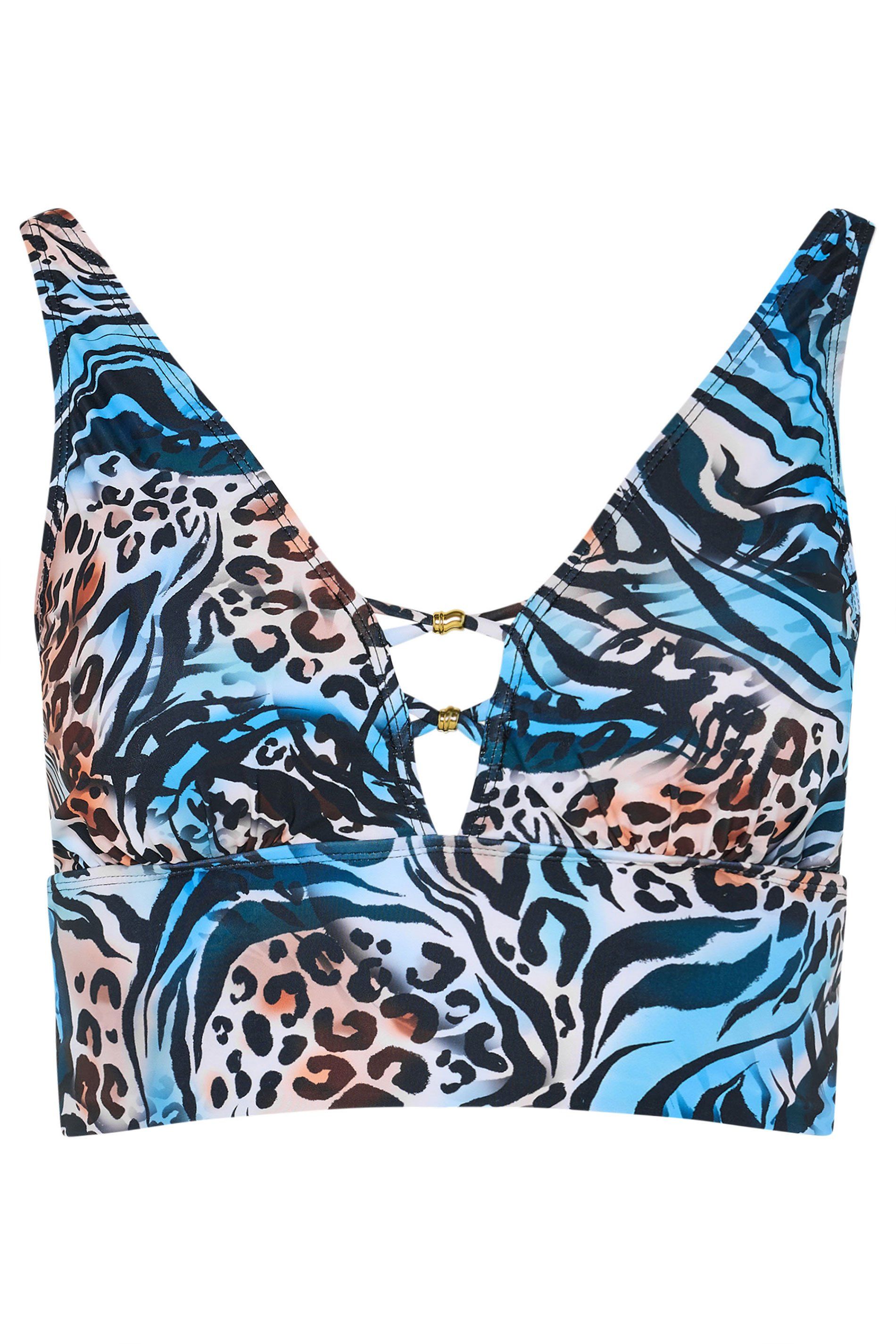 Yours Animal Plunge Bikini Top