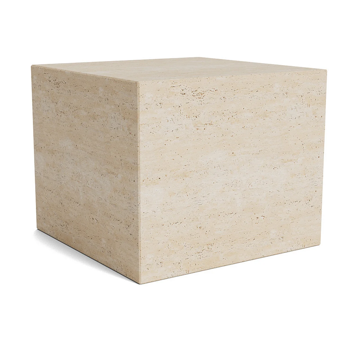 Norr11 - Cubism Couchtisch 45 x 45 cm, Travertin natur