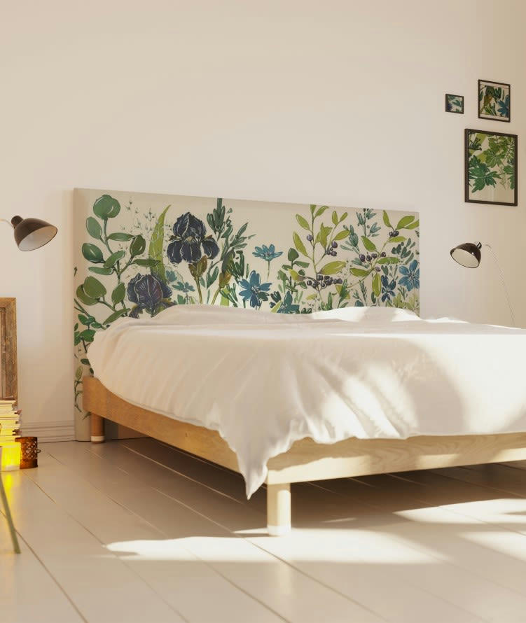 BALADE CHAMPÊTRE - Tête de lit avec housse Vert 180 cm