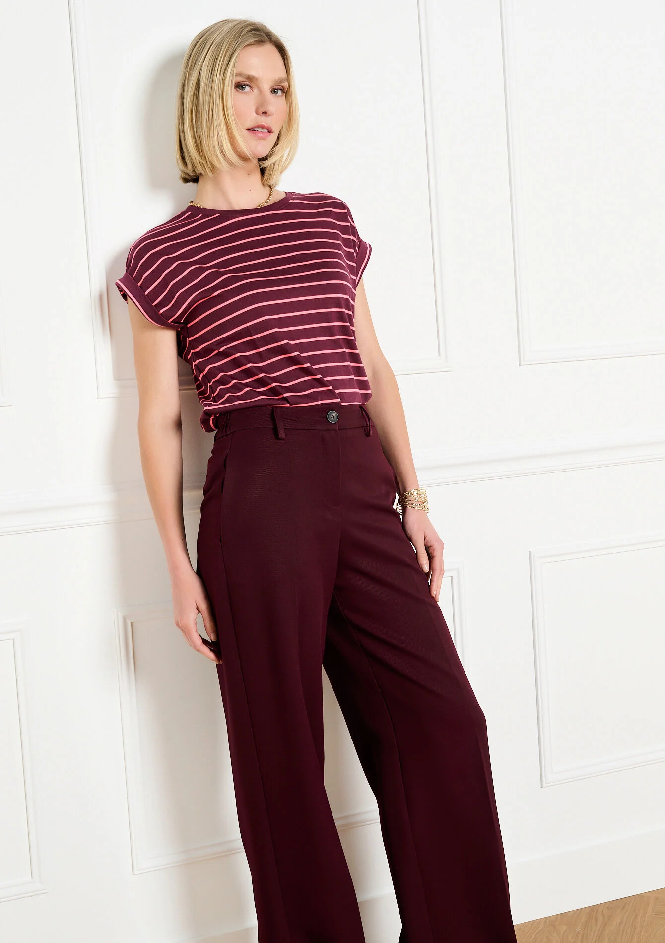 Gestreept soepel t-shirt