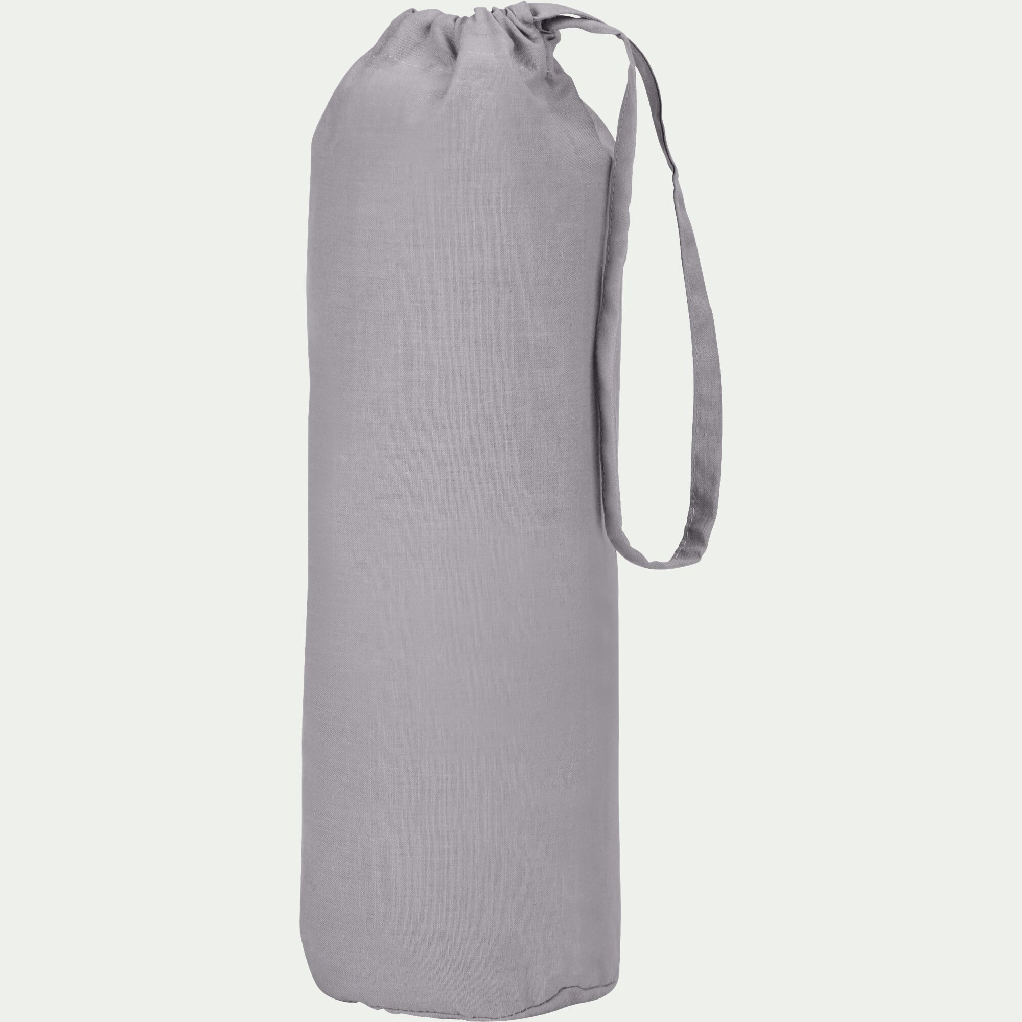 CALANQUES - Drap housse en coton 160x200cm B30cm - gris restanque