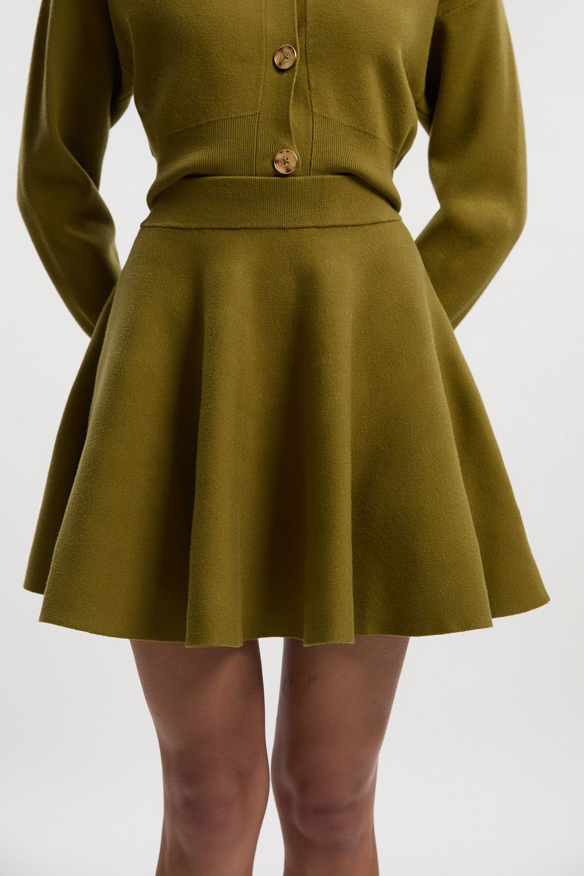KarenMillen Compact Yarn Full Knitted Skirt