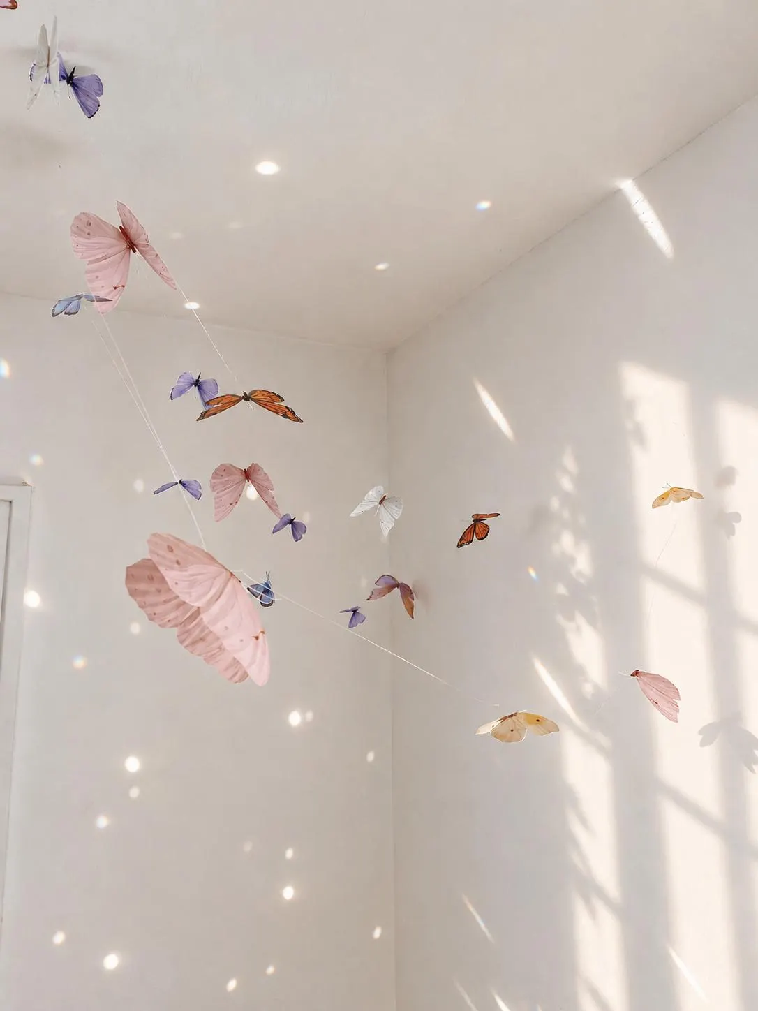 Butterfly Garland Set: Handmade Paper Mobile, Nursery & Party Decor
