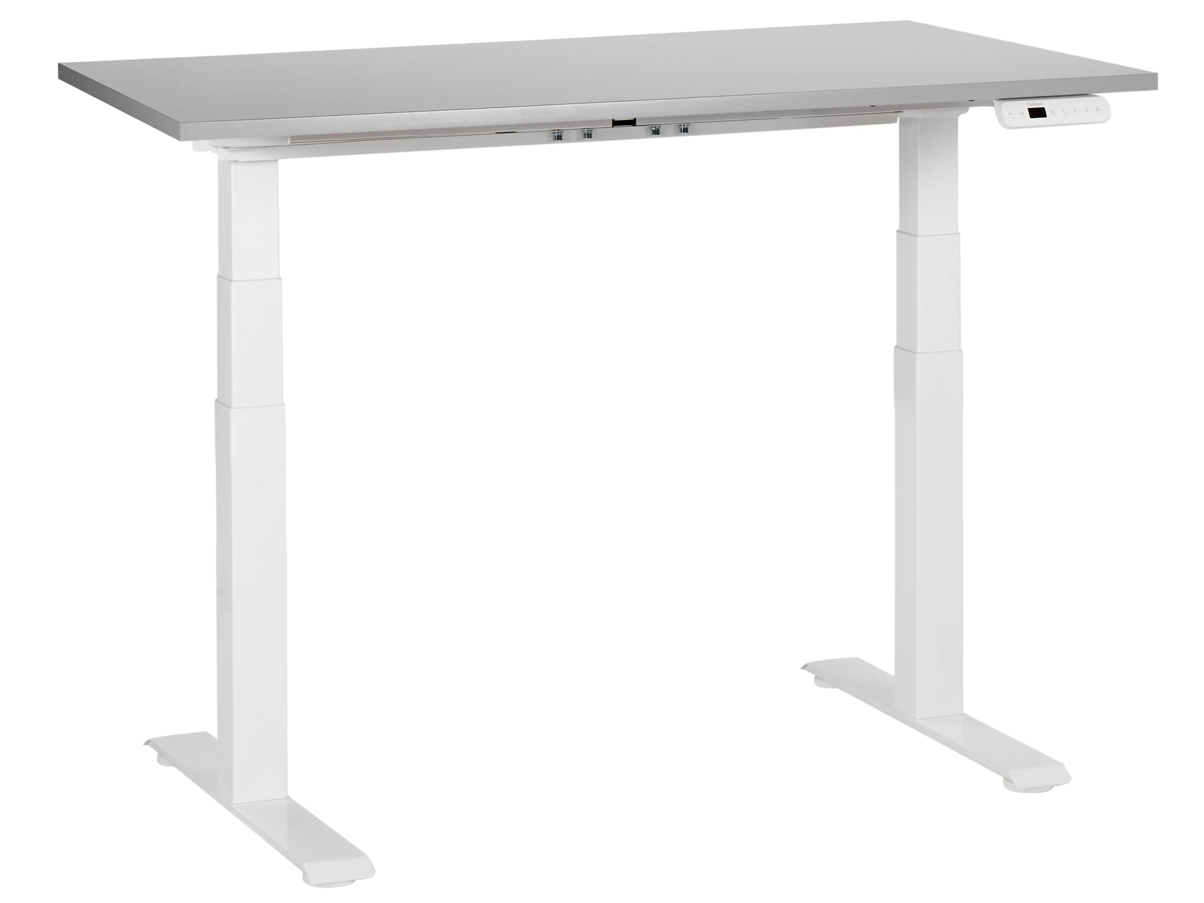 Electric Adjustable Standing Desk DESTINES Grey/ White 120 cm 72 cm
