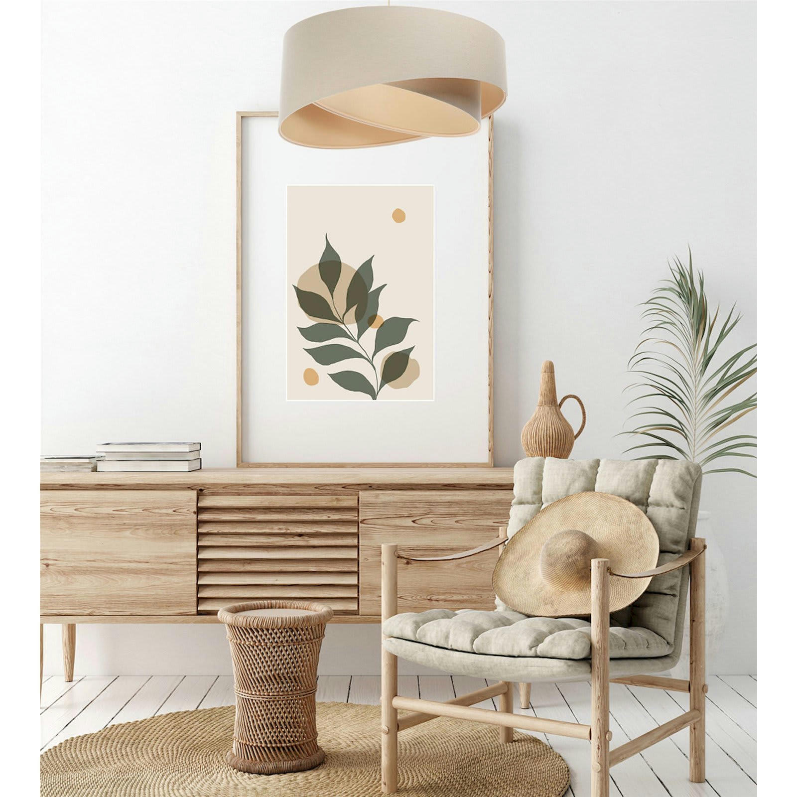 - Suspension Lin Beige 40x40x20 cm