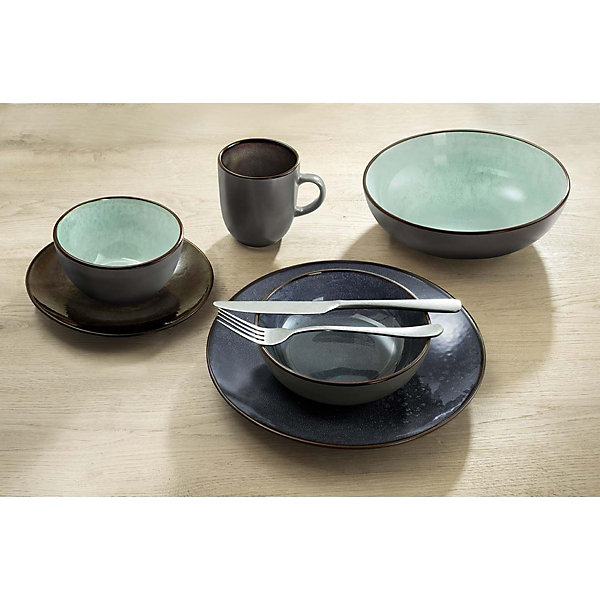 Coffret 6 assiettes salade et pâtes Indigo - Feeling Indigo par Médard de Noblat