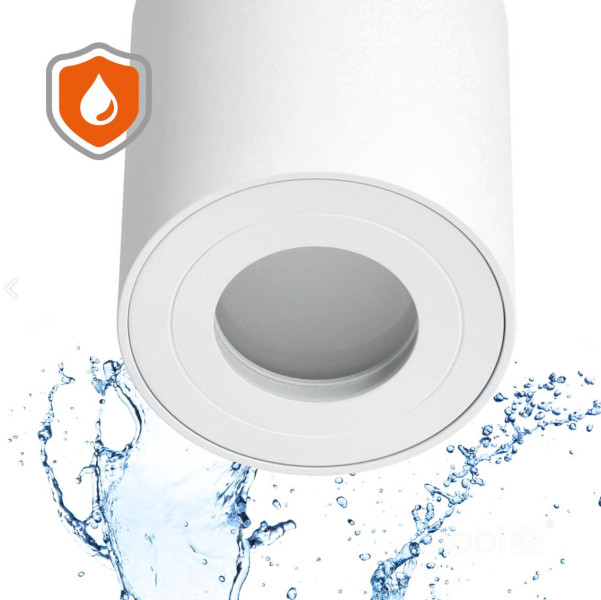 Spot okrągły biały AQUARIUS ROUND 1xGU10x35W wym:9,5x8x8cm IP44 Kobi