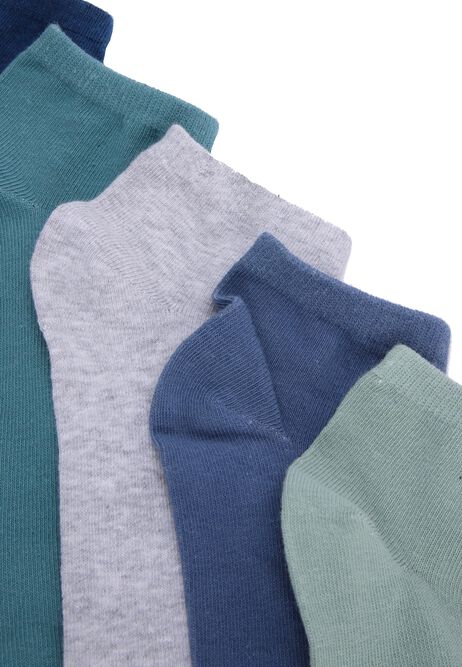 Mens 5pk Blue Trainer Socks