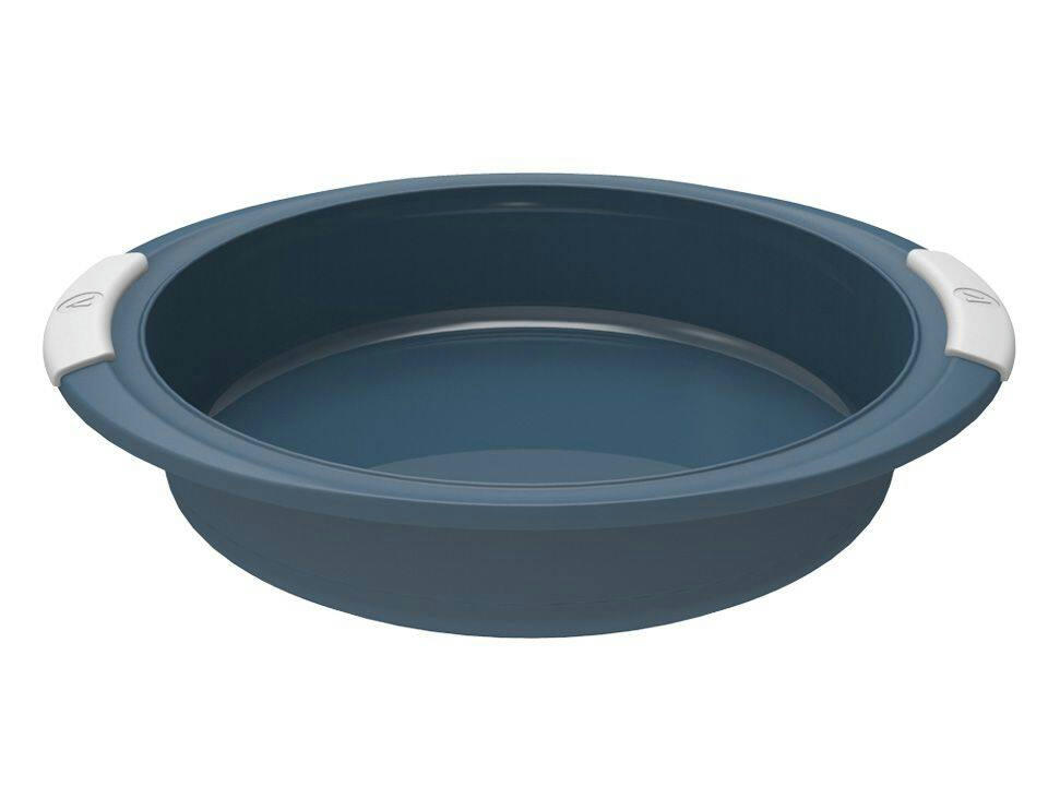 Vida by PADERNO Reinforced Silicone Round Cake Pan, Blue