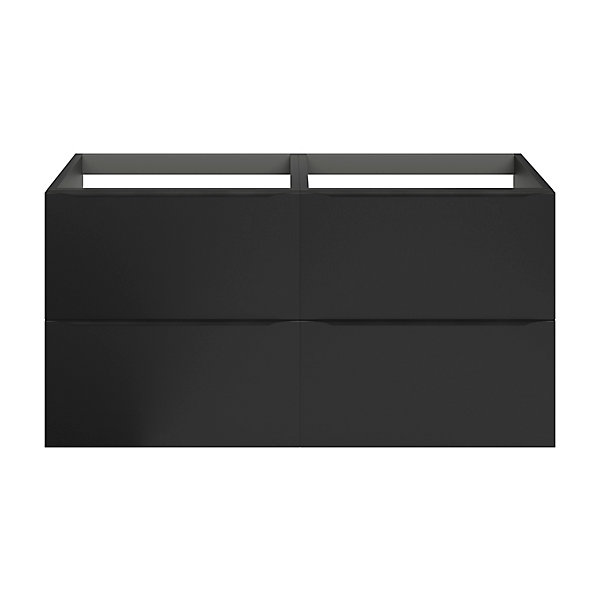 Meuble sous vasque suspendu noir mat l.120 x H.60 x P.45 cm, GoodHome Imandra