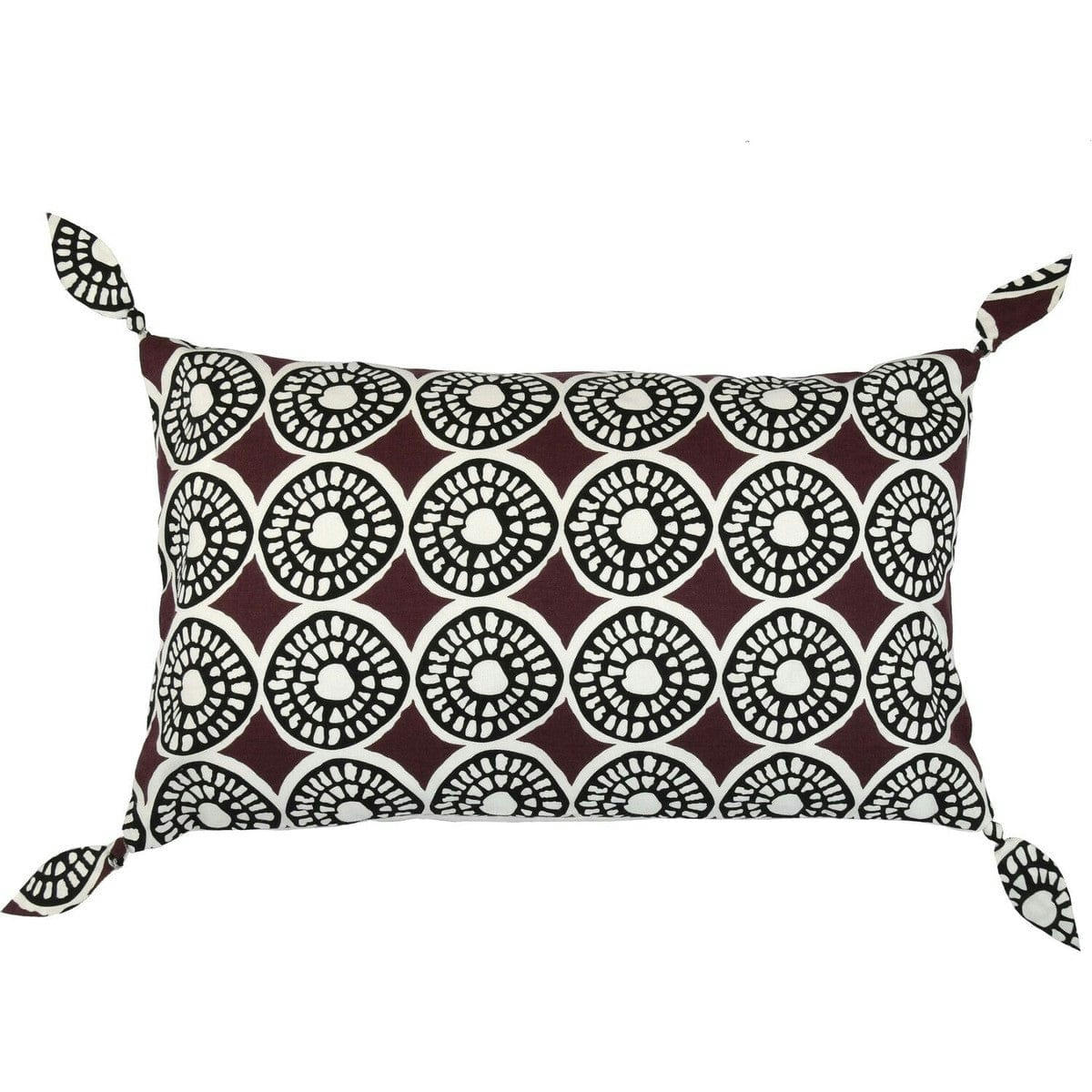 BOUBOU - Housse de coussin coton  50x30 prune