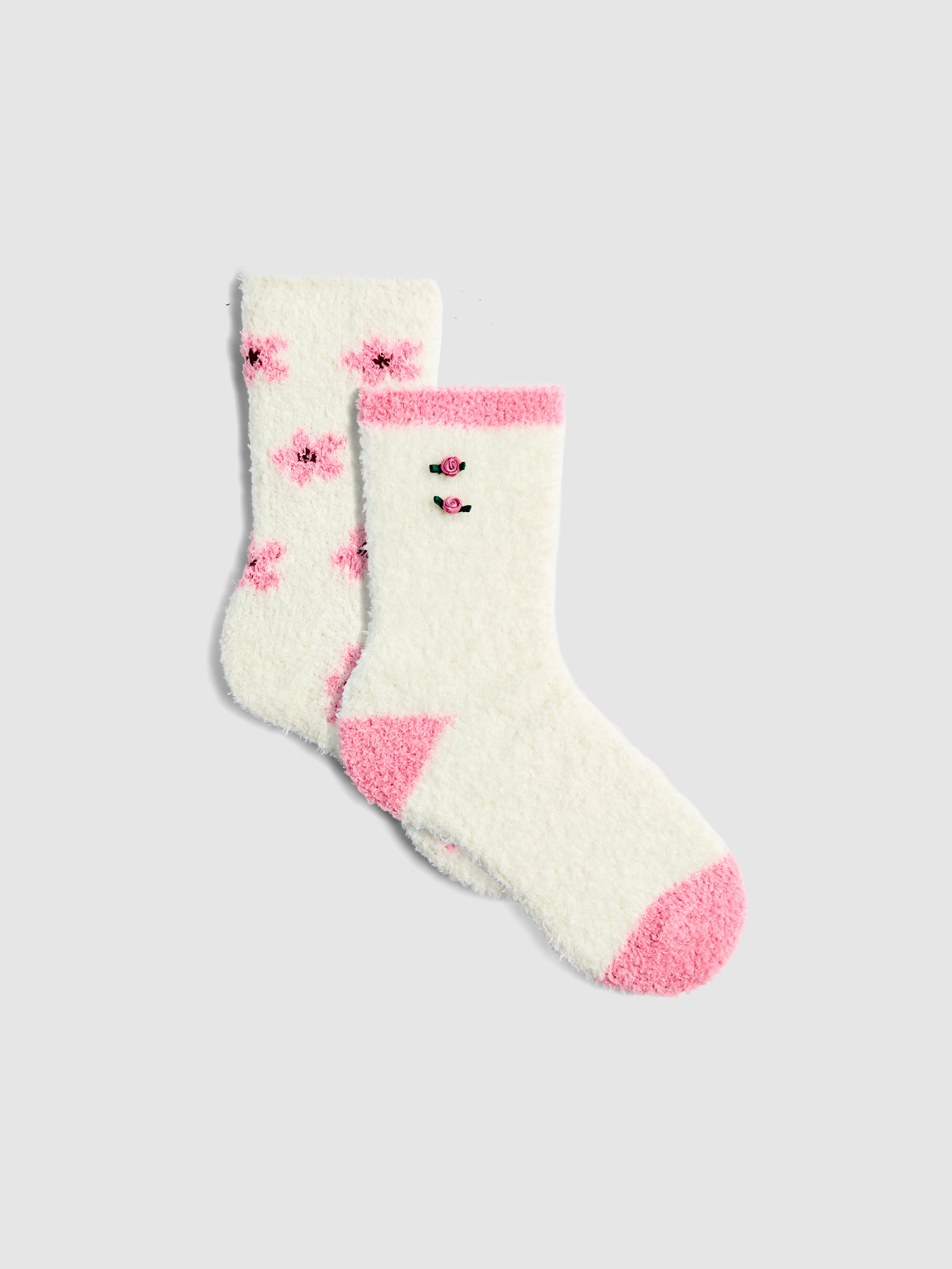 2pk Cozy Quarter Crew Socks