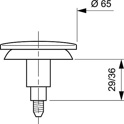 Clapet Quick-Clac pour lavabo et baignoire ø 65 mm Wirquin