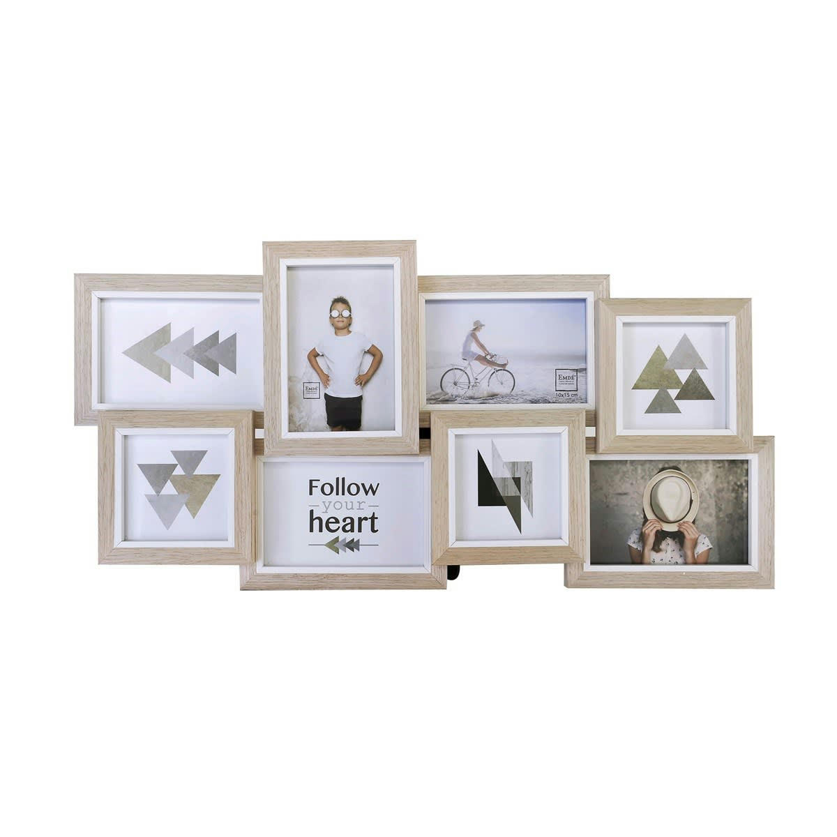 CADRE MULTIVUES LISERÉS 8 PHOTOS - Cadre multivues bois 30x61cm