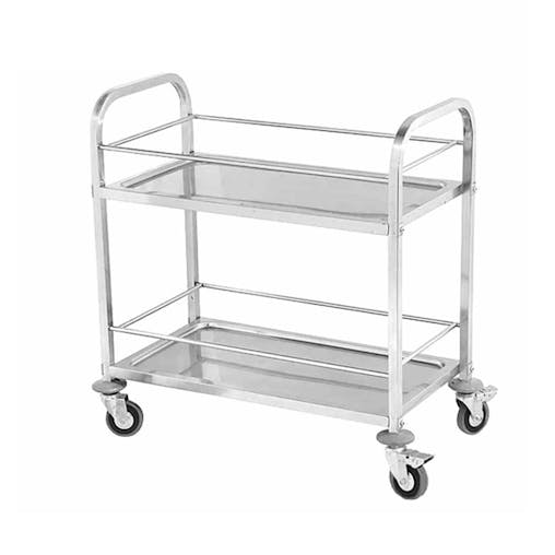 SOGA 2 Tier Stainless Steel Drink Wine Food Utility Cart 95x50x95cm