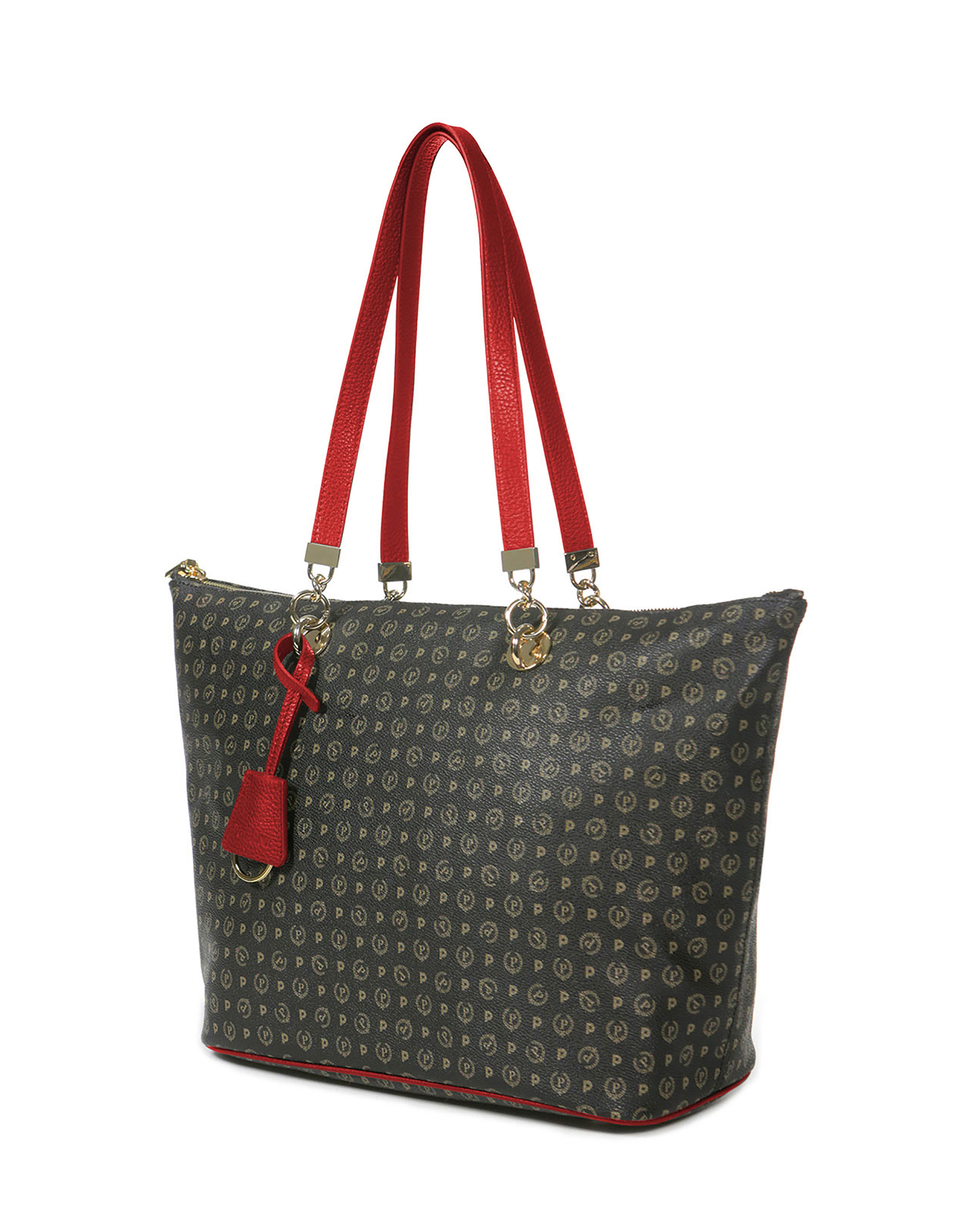 Shopping Bag Heritage Logo Classic Nero/lacca