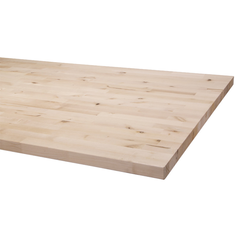 Plan de travail en bouleau massif 200 x 90 x 4 cm CANDO