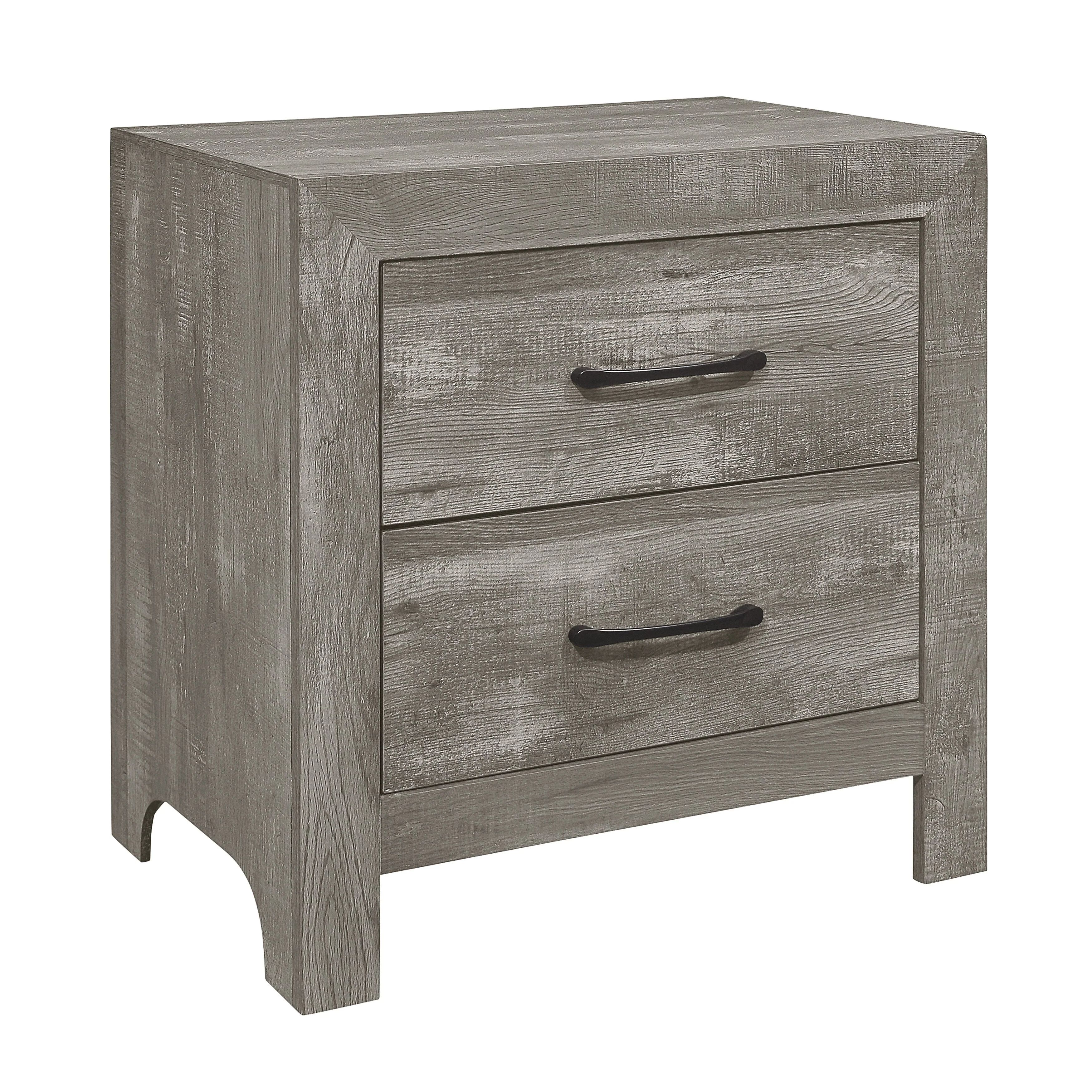 Rustic Style 1pc Nightstand of 2x Drawers Transitional Design Bedroom Furniture