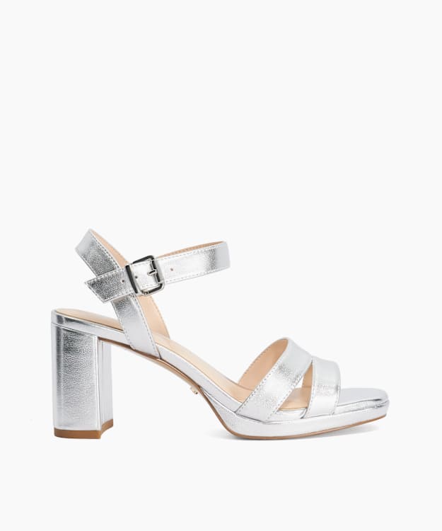 Manifesting Silver - Block Heel Sandals
