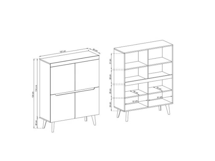 Komoda NORDI NK107 Biały