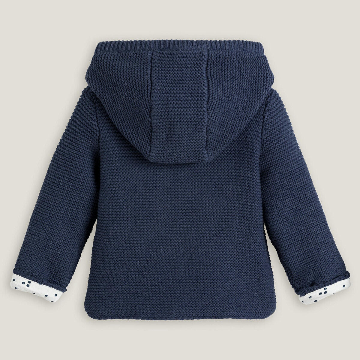 Gilet à capuche boutonné et doublé, coton bio