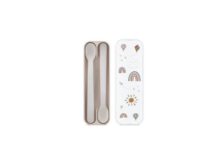 set babylepel mio 2 stuks - sunshine & rainbow