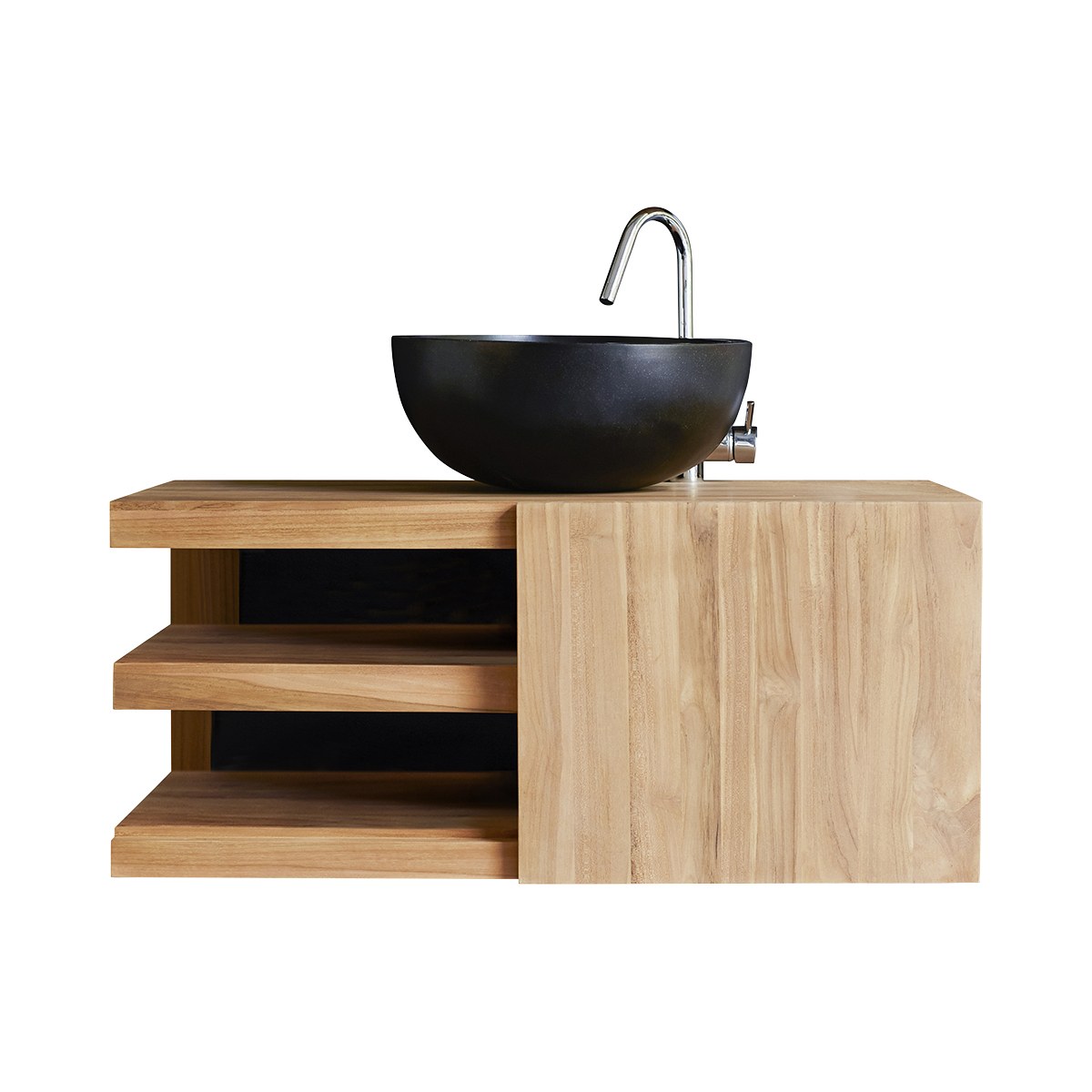 Tikamoon Badmeubel van massief teakhout 90 cm - Naturel