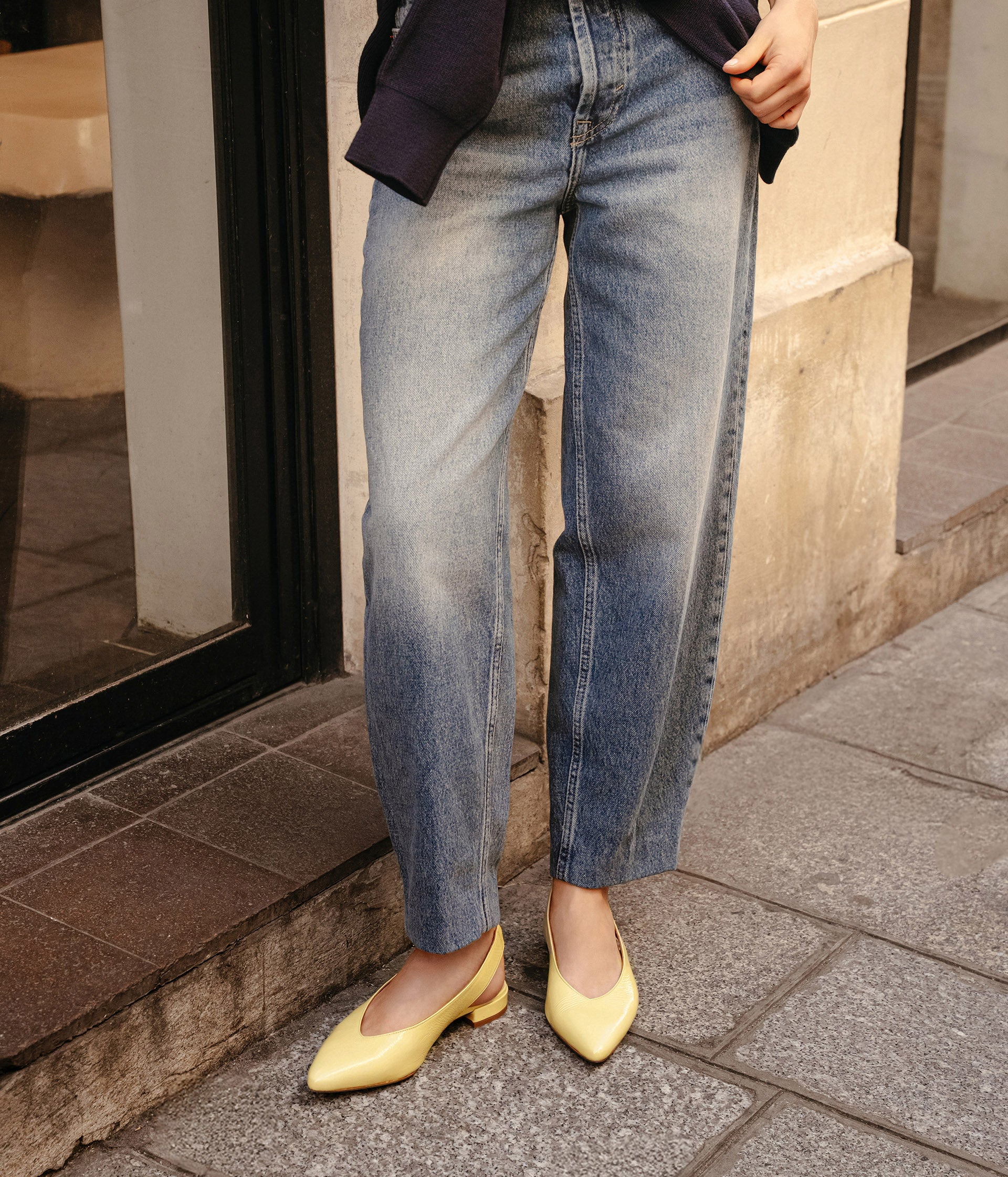 Ballerines slingback vanille Eleonore