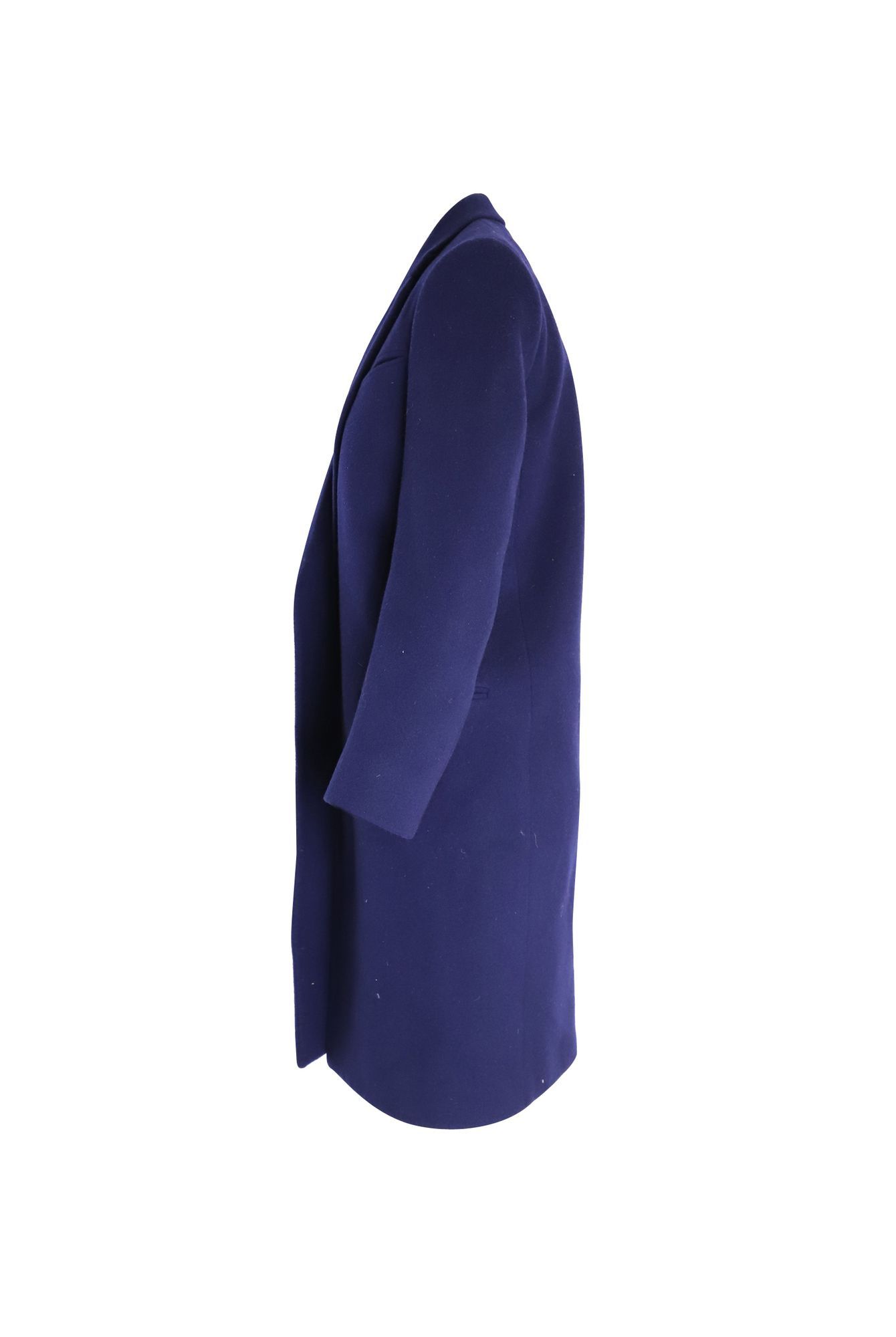 Celine Preloved Open-Front Coat in Blue Wool