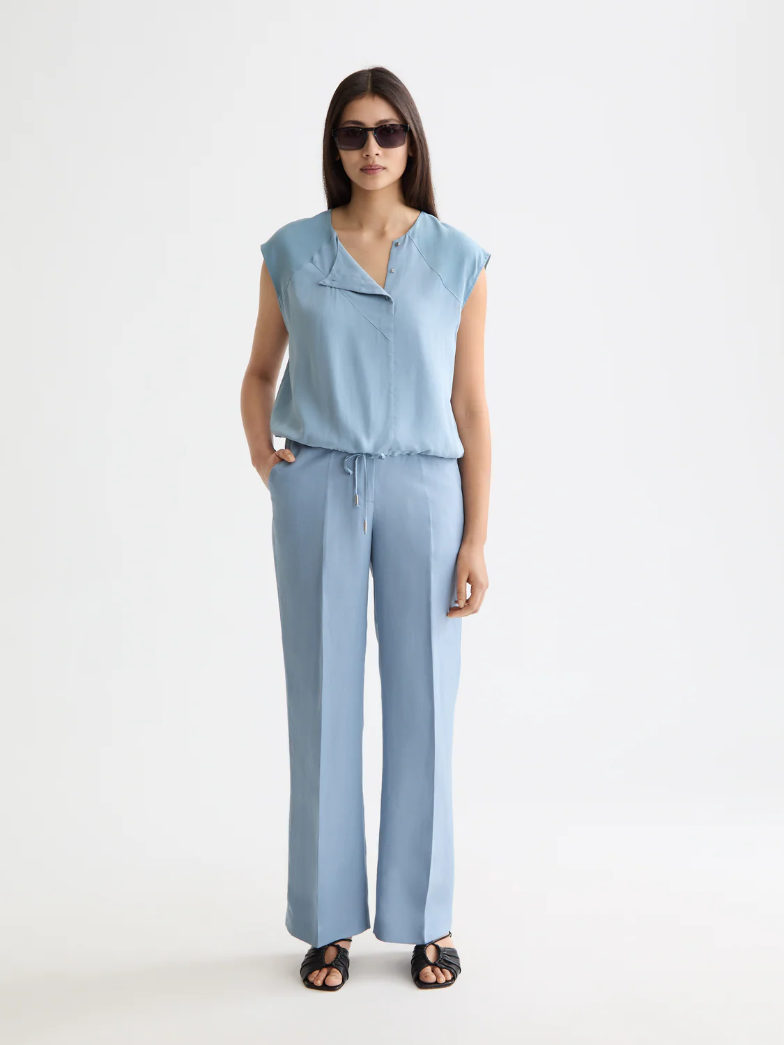 Edie - High Rise Wide Leg Drapey Pant