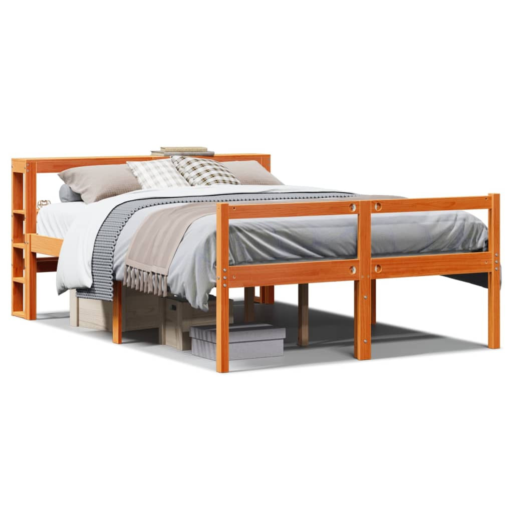 Łóżko Drewniane Rama Łóżka Sofa Brązowe Do Sypialni Pokoju 120x200 cm