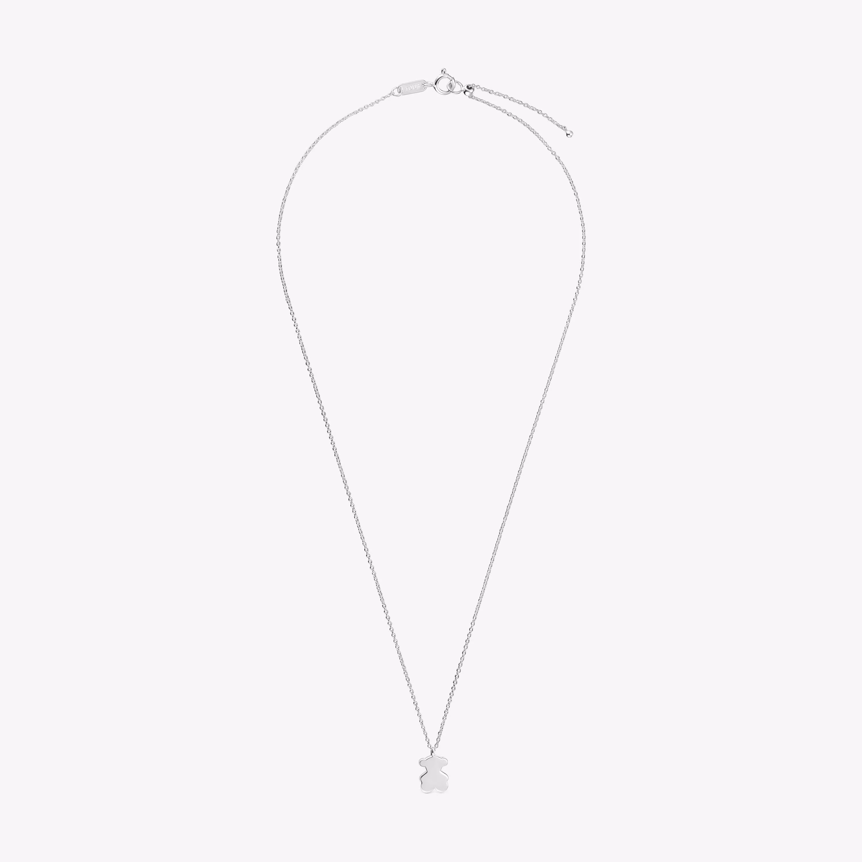Collar corto de plata y motivo oso Sweet Dolls