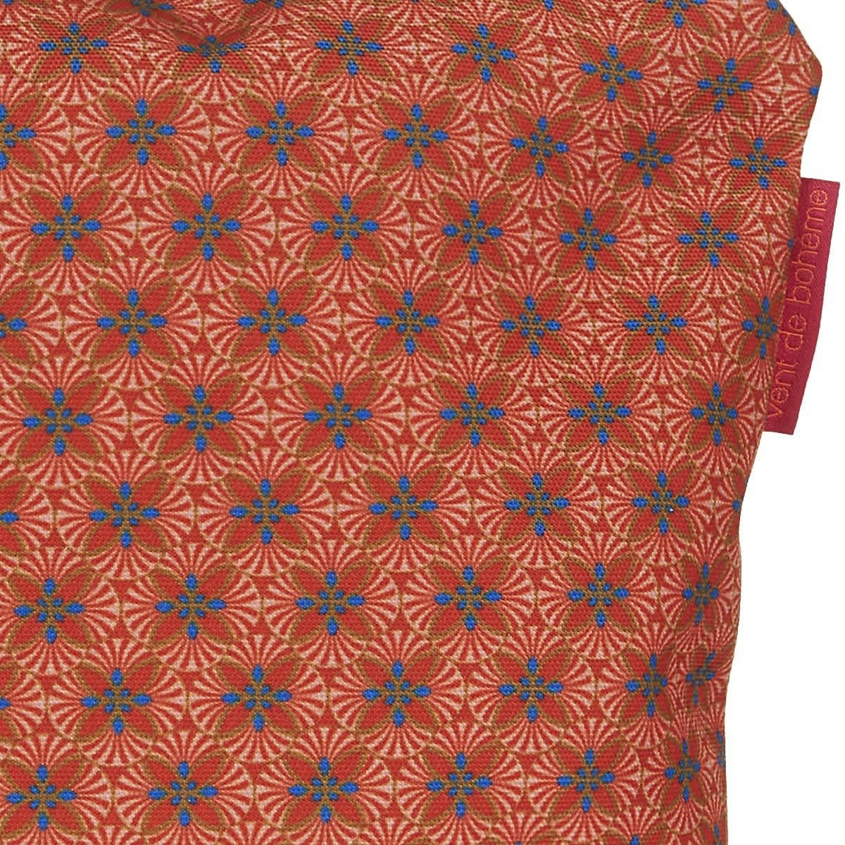 LOTUS - Pochette en toile outdoor imprimé graphique orange 19x28cm