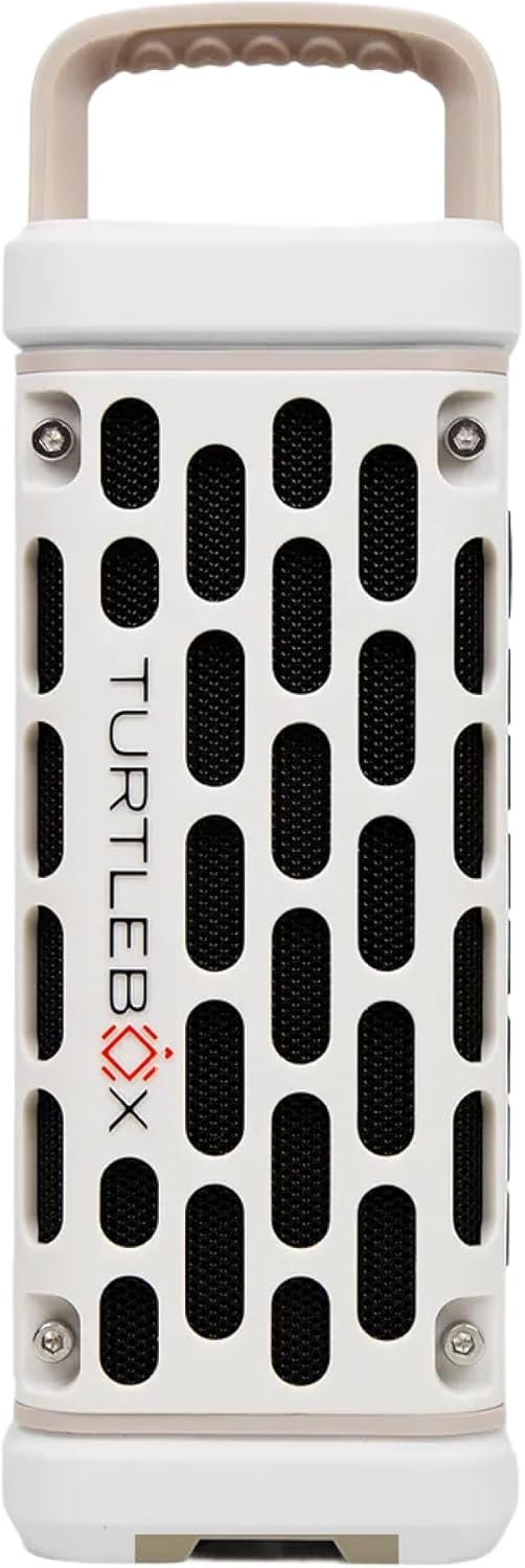 Turtlebox Ranger: Loud! Outdoor Portable Bluetooth 5.4 Speaker | Rugged  Waterproof  Ultra-Portable | Plays to 105db  Deep Bass  Shockproof  Unlimited Pairing for Full Stereo Experience  Ivory