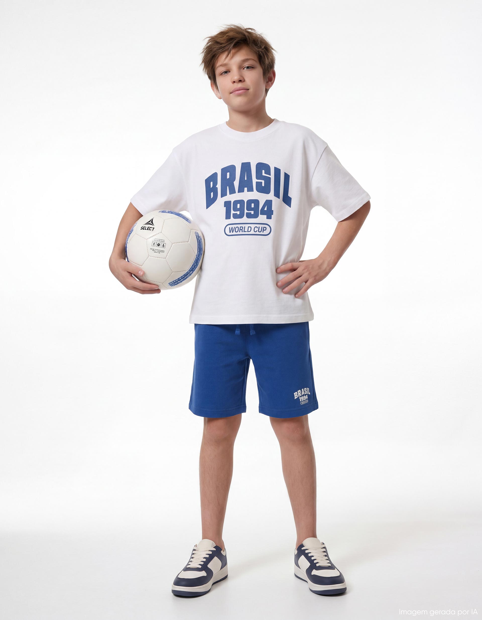 Conjunto T-shirt e Calções, Menino, Azul