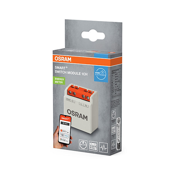 OSRAM Module de commutation Wi-FiSMART  1 canal 8 A compteur d'énergie blanc