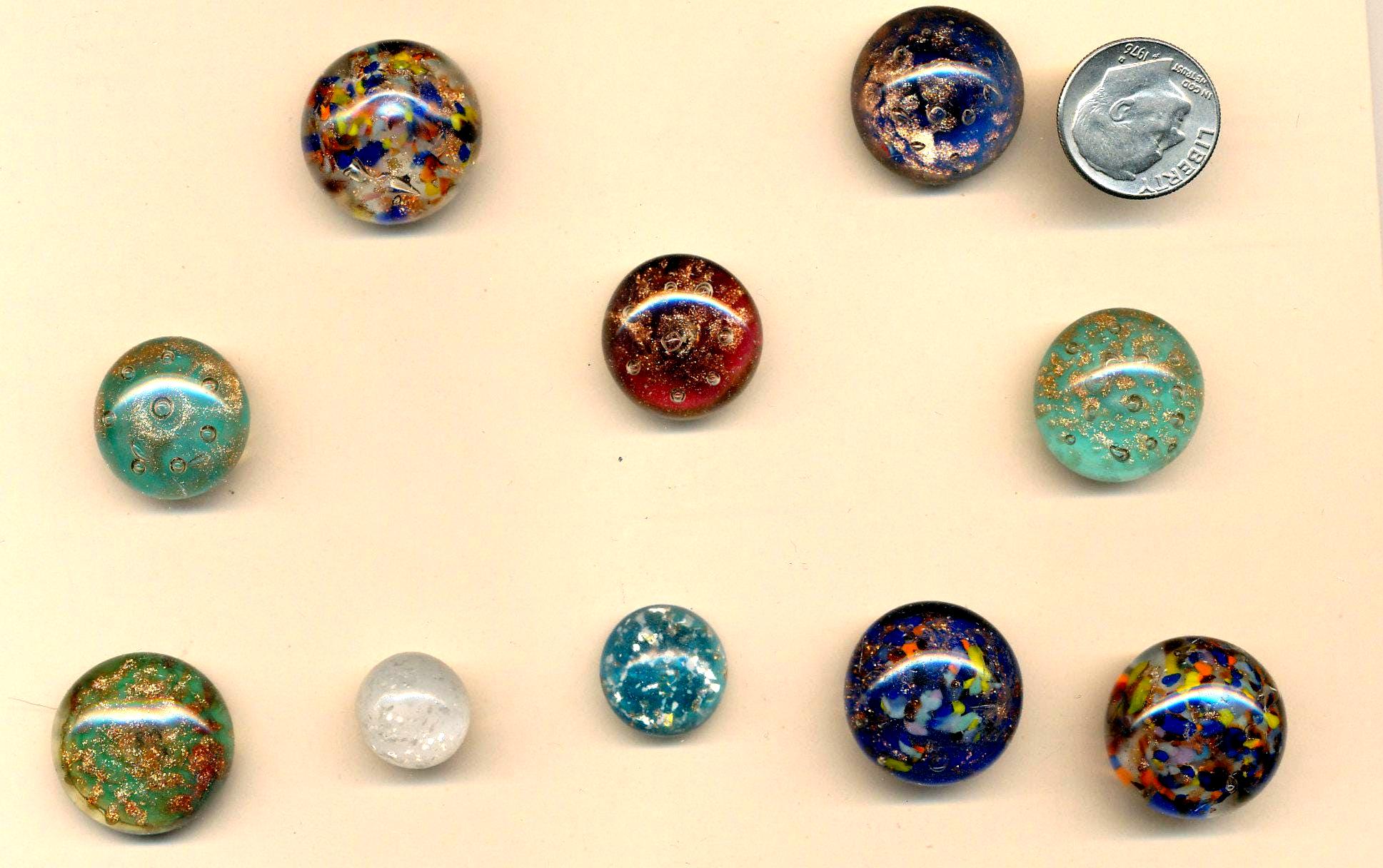 Vintage Antique Paperweight Buttons Lot of 20 Medium and Small