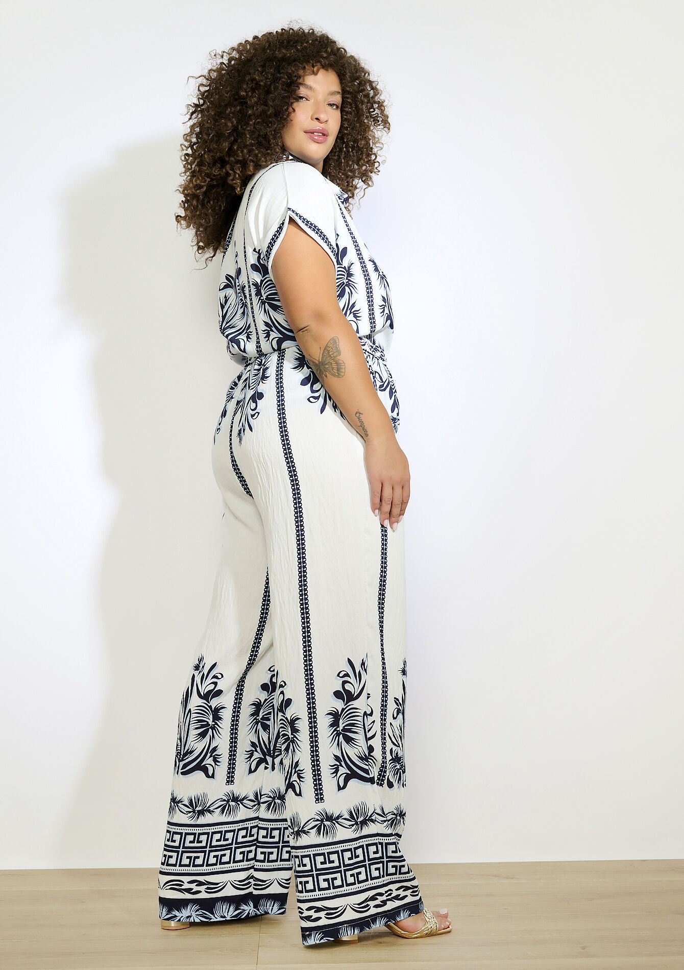 Wijde broek met print