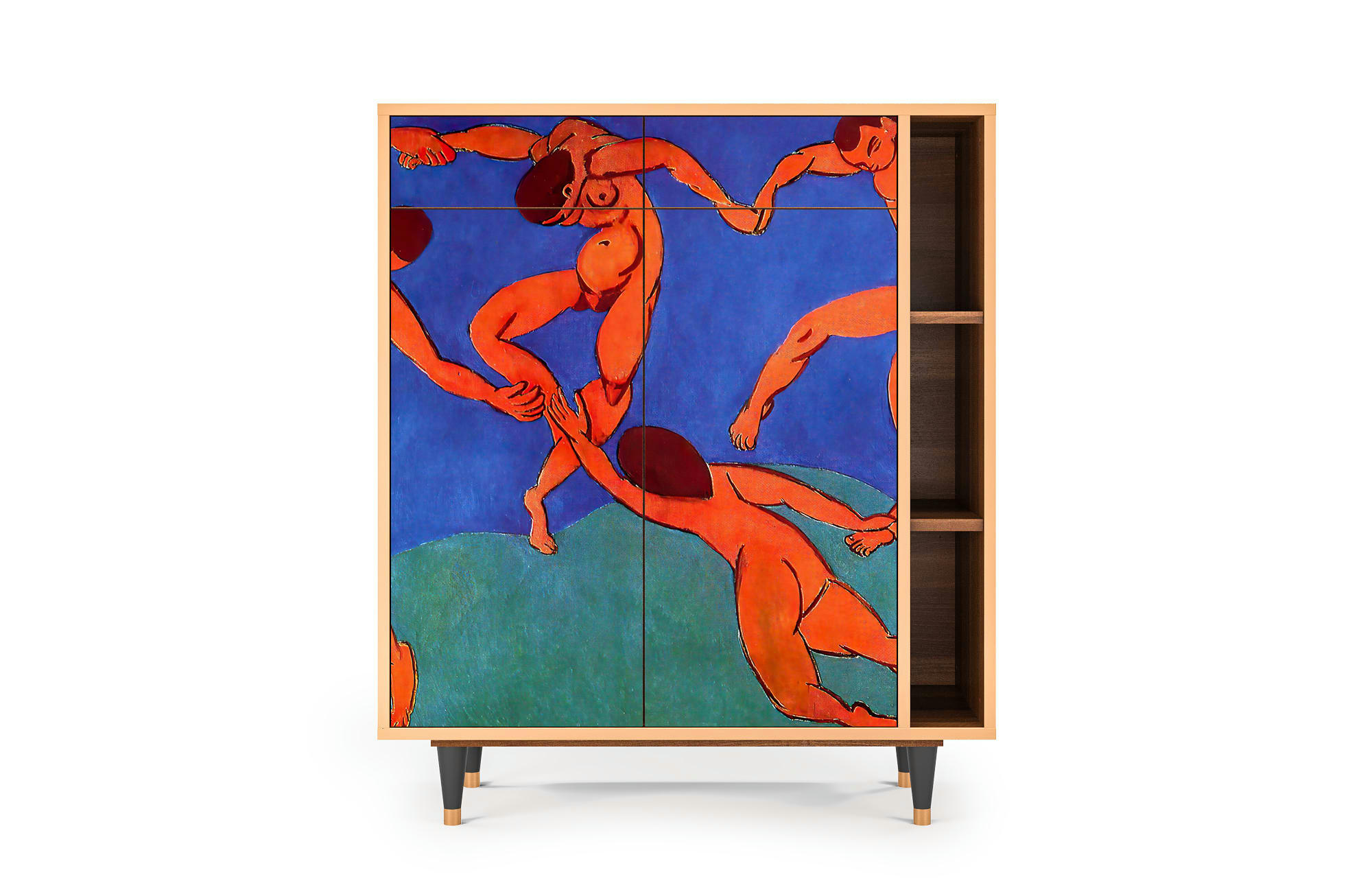 THE DANCE BY HENRI MATISSE - Buffet  multicolore 2 tiroirs et 2 portes L 94 cm